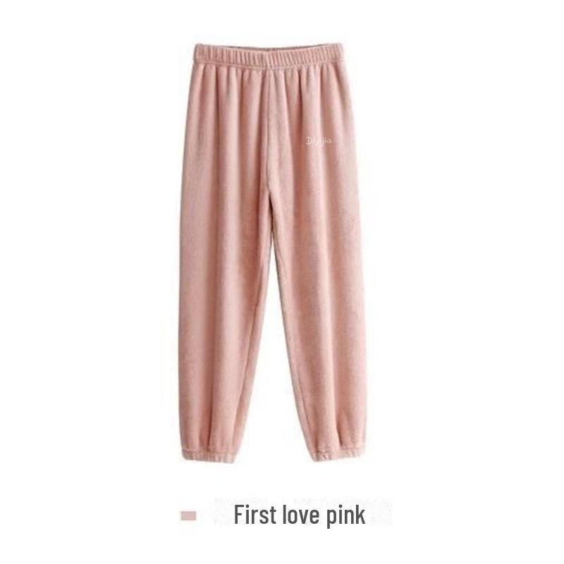 

Жіночі двосторонні штани для лінивого з коралового флісу: Зимові Теплі, Повсякденні, Піжами Вільного Крою Plus size