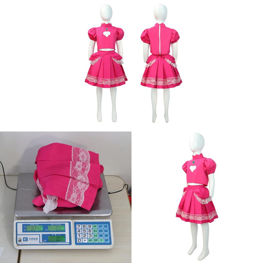 Super Mario Princess Peach Cosplay Costume For Stage Performances Girl Summer