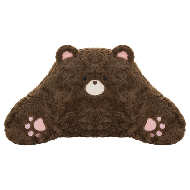 Cartoon Furry Cute Bear Plush Car Seat Covers Mat Universal Car Seat Cushion Car Pillow Auto Interior Accessories Seat Supports