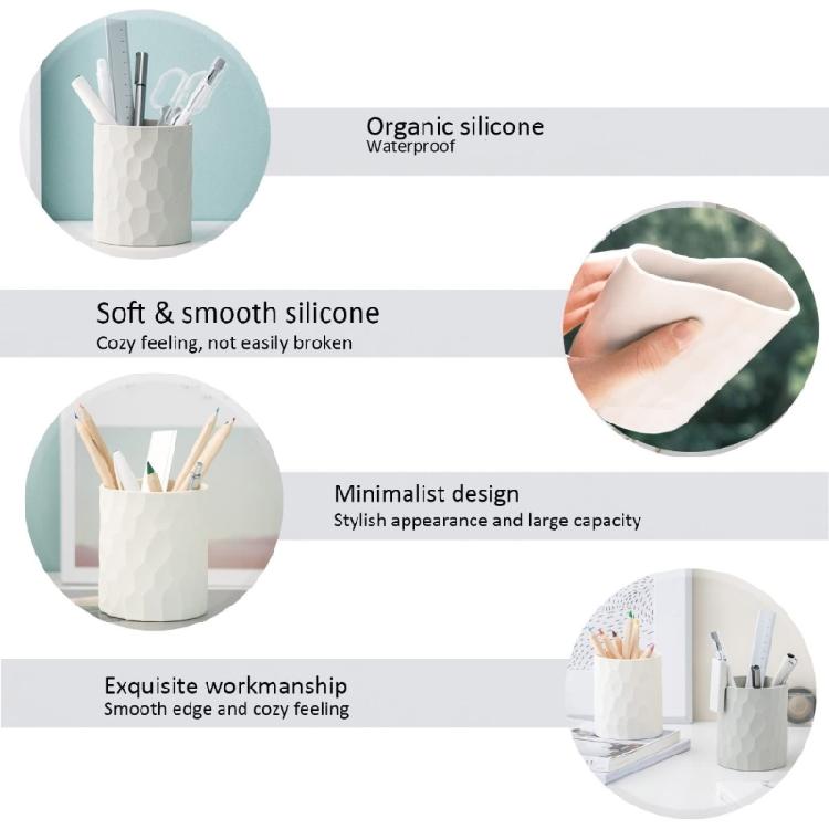 Silicone Pen Holders Makeup Brush Container Nordic Style Pencil Holders For Office Home and School