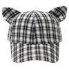 Breathable Cat's Ears Baseball Cap Cute Design Sweet Style Cat Ear Bow Baseball Cap Retro Fashion Cartoon Pattern
