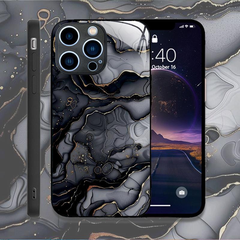 Fashion Colorful Marble Phone Case for IPhone 11 12 13 14 15 16 Pro Max Mini X XR XS 7 8Plus SE2 Shockproof Tempered Glass Cases