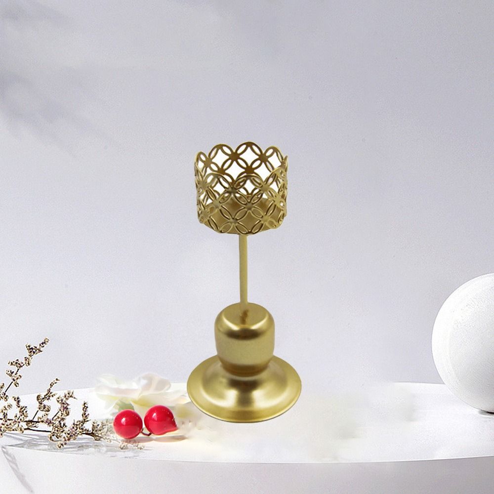 

Nordic Antique Candlestick Ornament Unique Iron Candle Stand Wedding Party