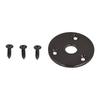 Guitar   Socket Plate Round Metal Input Output Cover Replacement Hardware for Bass with Mounting Screws