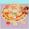 Educational Wooden Pizza Building Set With Fine Motor Skill Development For Toddlers