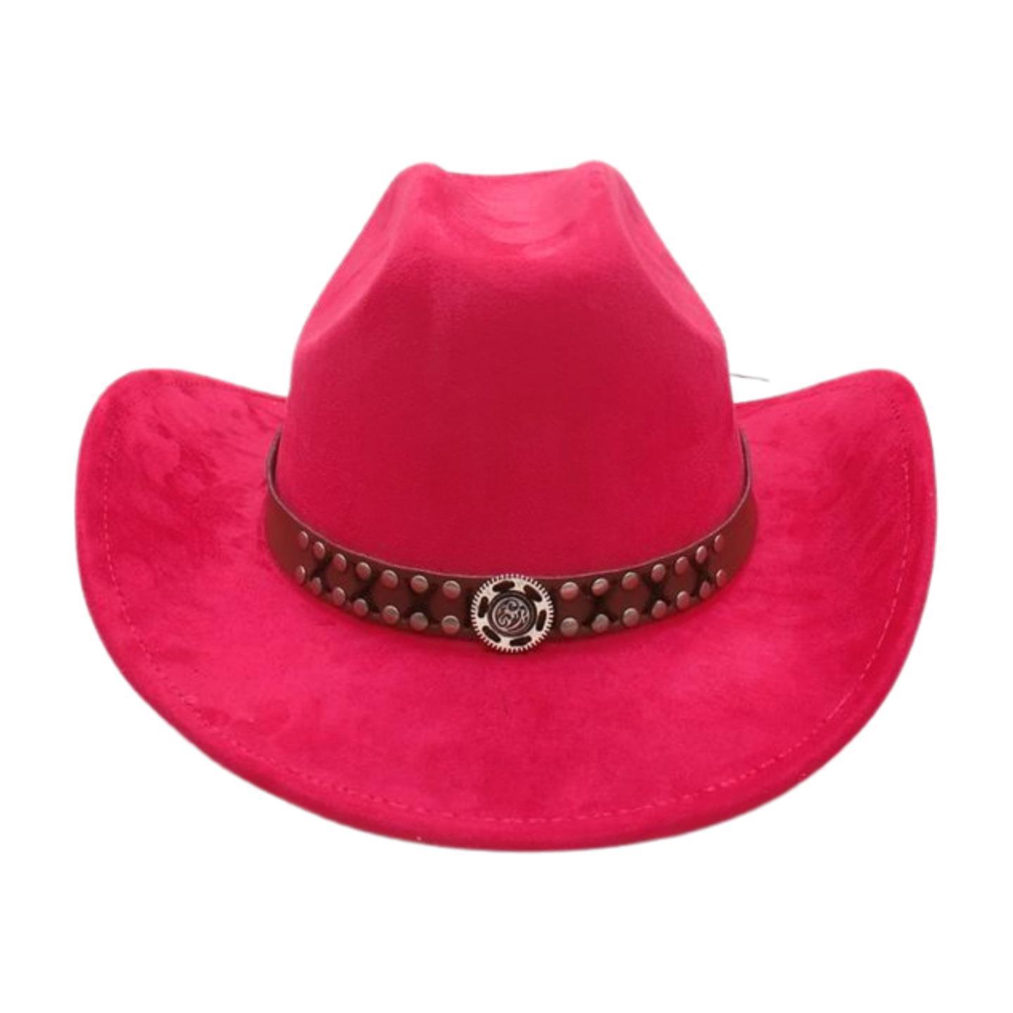 

High-End Warped Edge Western Cowboy Hat Jazz Retro Ethnic Style Dance Stage Performance Top Hat one size fits all [one word j]