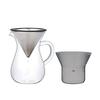 KINTO SCS Coffee Carafe Set, 2 cups, Stainless Steel, Microwave and Dishwasher Safe, Gift, Present (27620)