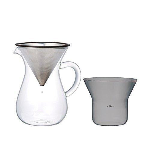 KINTO SCS Coffee Carafe Set, 2 cups, Stainless Steel, Microwave and Dishwasher Safe, Gift, Present (27620)