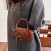 2025 New Portable Shoulder Messenger Bag Red Woolen Bag Women's Light Luxury Pillow Bag