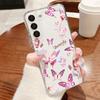 Fantastic Butterfly Print Case For Samsung S26 S25 Ultra S24 S23 S22 S21 FE A15 A35 A55 A16 A26 A36 A56 A17 A37 A57 5G Plating Lens Clear Soft Cover
