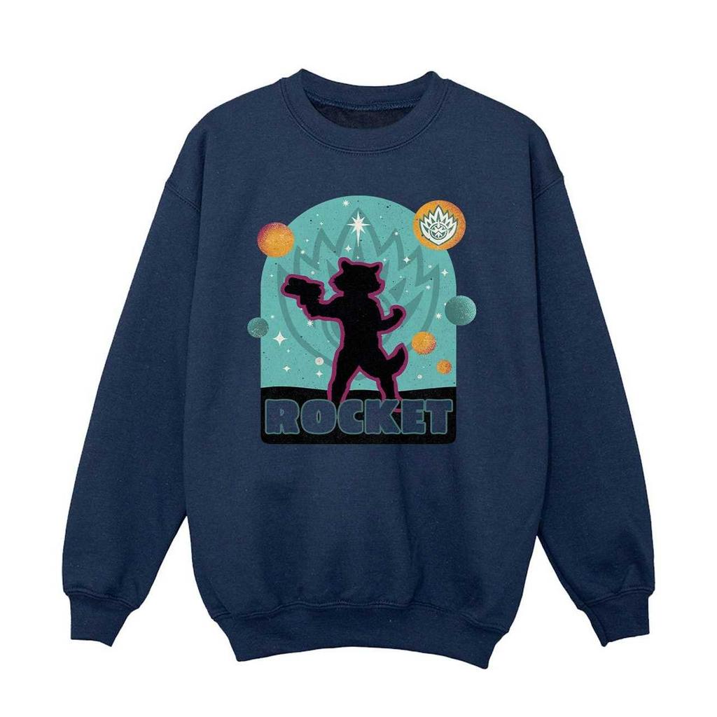 Guardians Of The Galaxy Volume 3 Girls Rocket Raccoon Badge Sweatshirt