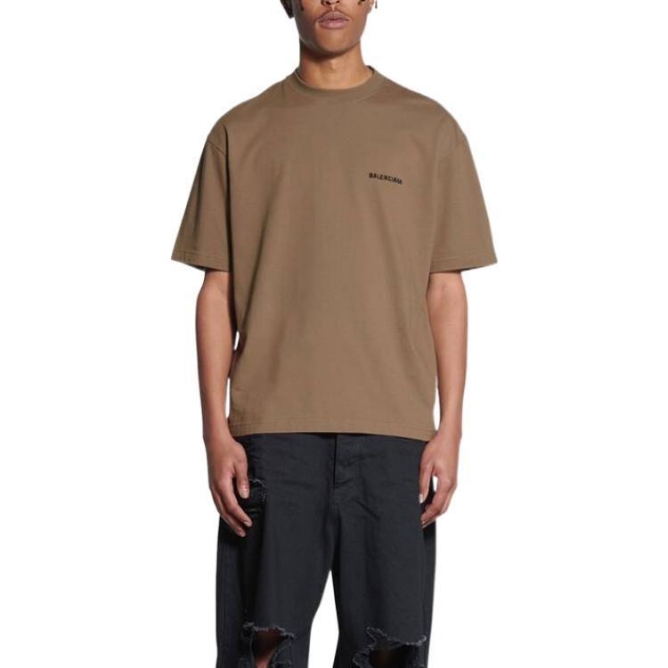 Balenciaga Back Logo Regular Fit Vintage T shirt 612966TMVF47761