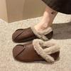Fashion Winter Women Fur Shoes Indoor Outdoor Warmth Anti-slip Comfort Thick Sole Casual Home Mary Janes Shoes Women Snow Boots