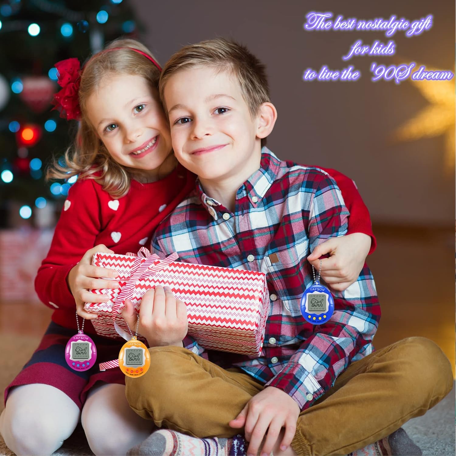 3 Pieces of Virtual Electronic Digital pet Keychain Keychain Electronic pet Nostalgic Virtual Digital pet Retro Handheld pet Machine (3 Pieces, Rose