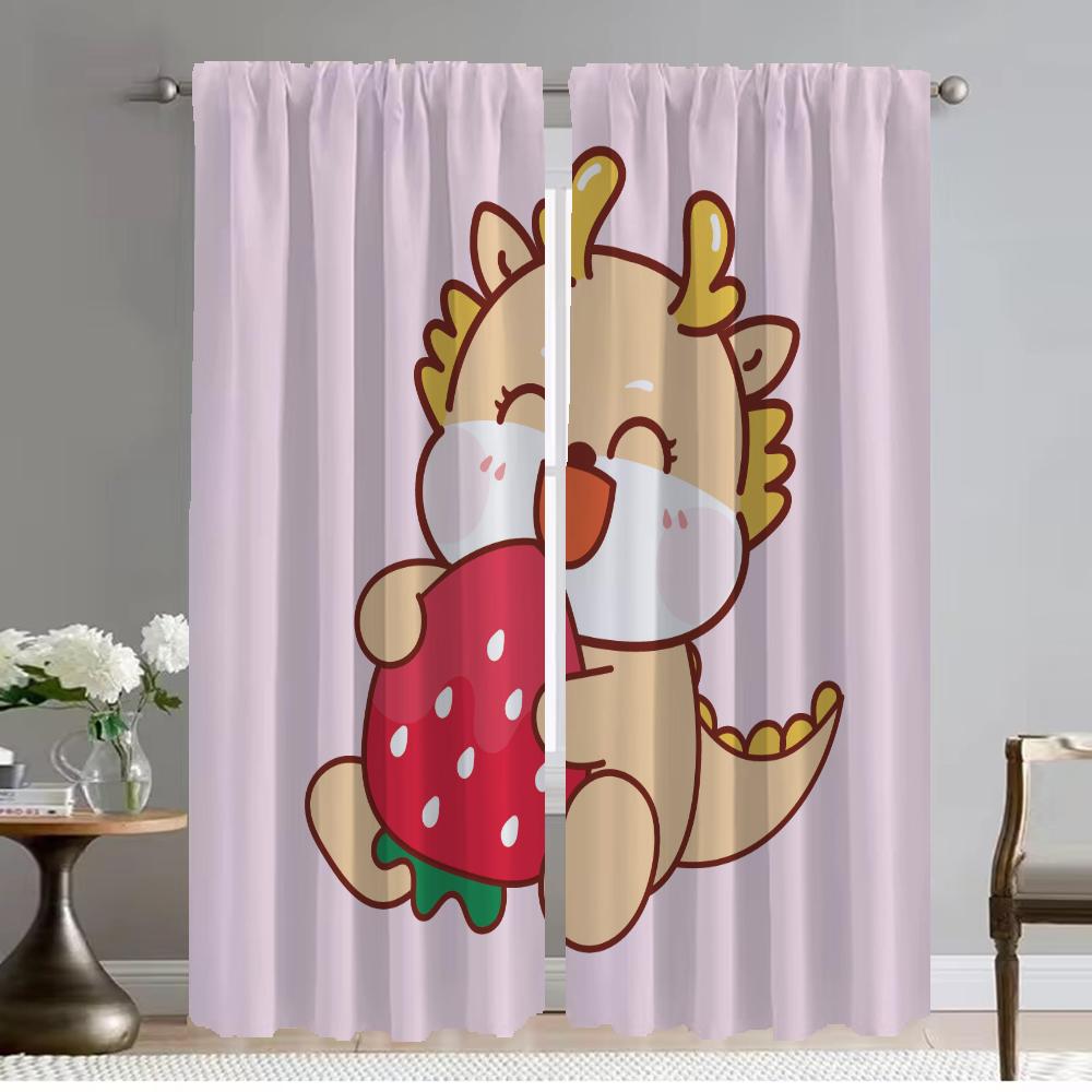 Blackout Kitchen Curtains for Bedroom Little Wyvern Window Curtain for Room 2 Panel Shades Home Interior Curtains Partition