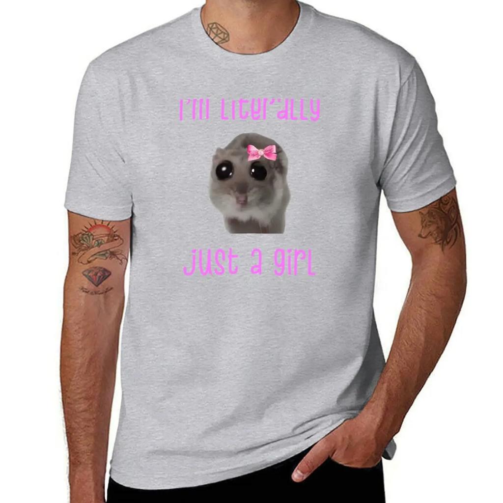Sad Hamster TShirt Plus Size Tops for a Boy Clothes for Men
