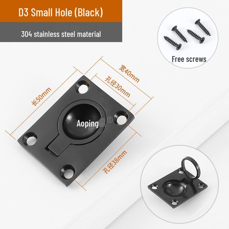 304 Stainless Steel Square Pull Ring Boat Latch for Deck or Cabin Hatch