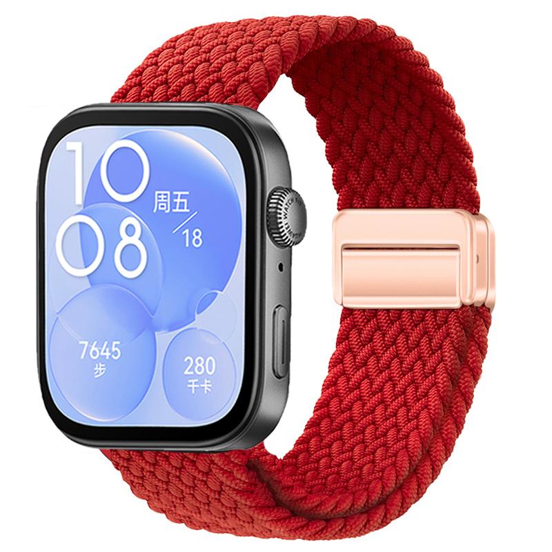 Nylon Braided Strap for Huawei Watch Fit 3/4/4 Pro Magnetic Adjustable Comfortable Band for Huawei Watch Fit 4/3 Bracelet Belt