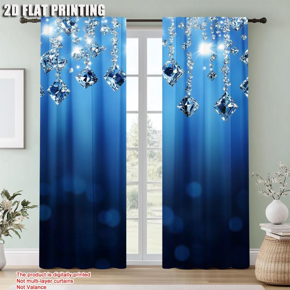 2Pcs Abstract Printed Window Curtain For Bedroom Office Kitchen Living Room And Study With Rod Hole Window Treatment