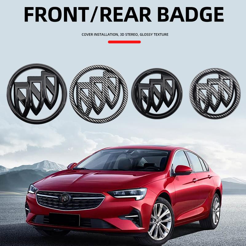 2pcs Car Rear Trunk Boot Front Head Grille Badge ABS 3D Logo For Buick Excelle GT Envision LaCrosse Regal Verano GL6 Accessories