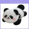 Porte-clés en peluche panda tournant, breloque de sac à dos, cadeau pour couples, coton PP, peluche courte, décor