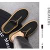 Mens Closed Toe Platform Half Slippers Thick Sole Height Increasing Casual Outdoor Slip On Lazy Slippers