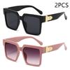 New Luxury Brand Designer Square Oversized Sunglasses Men Women Fashion Thick Frame Glasses Mens UV400 Male Celebrity
