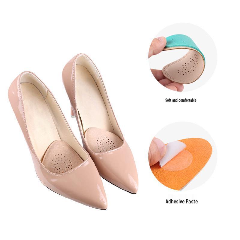Thickened Leather Forefoot Pad: Soft, Shock-Absorbing, Anti-Slip, Breathable, Sweat-Absorbing, Adjustable High Heel Cushion