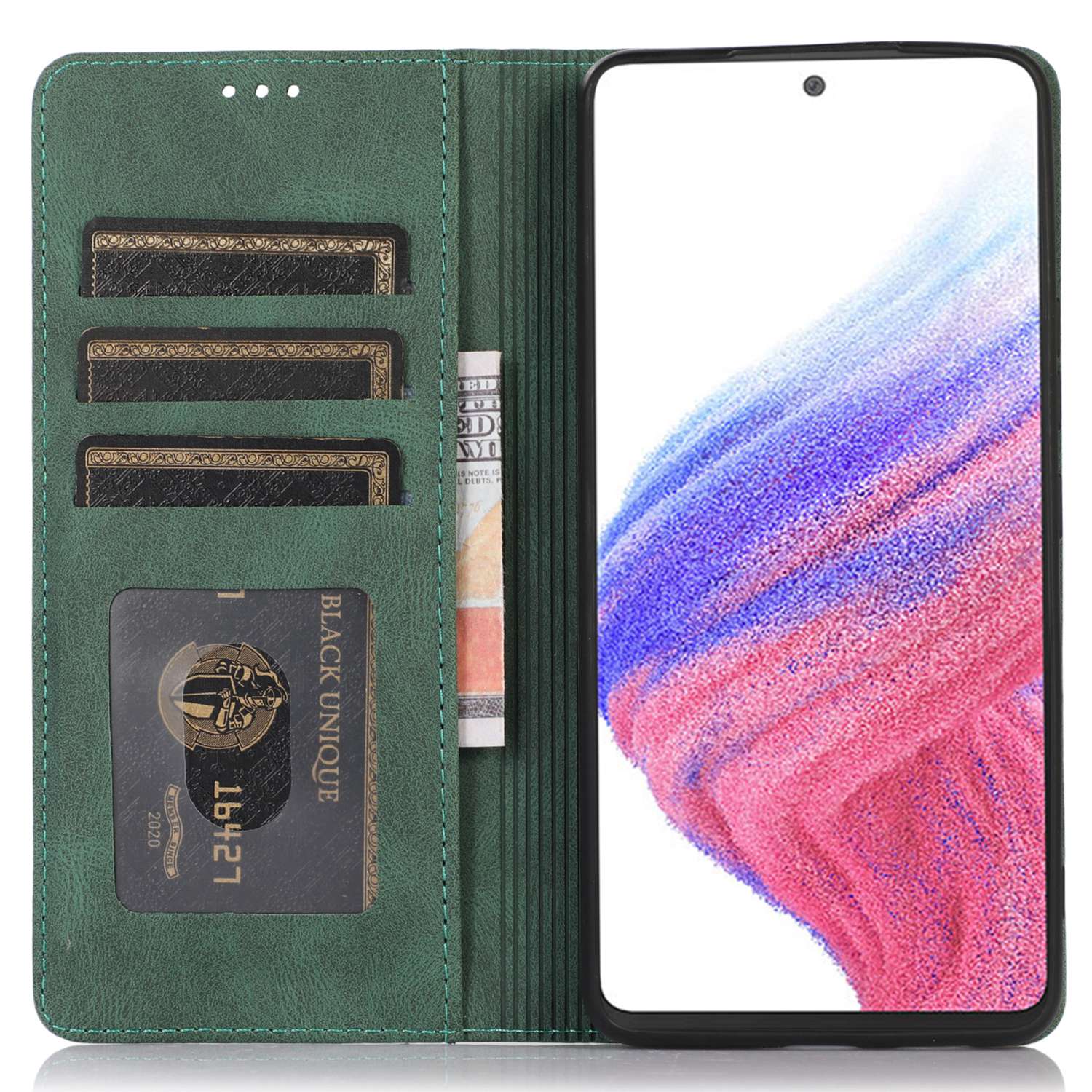 Green PU Leather