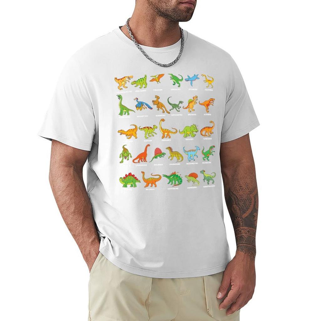 Popular Dinosaur Species Dino TRex Velociraptor Triceratops Dinosaurs TShirt Holiday Outdoor TShirt