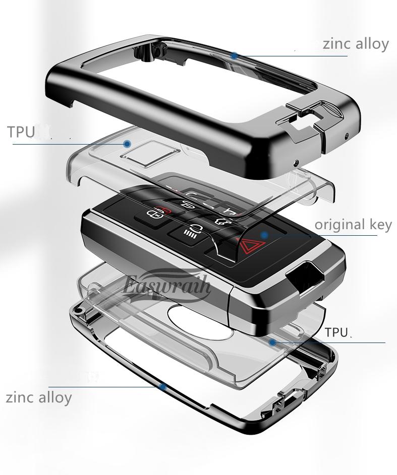 Auto-Schlüsseletui aus Zinklegierung, TPU, für Land Rover Range Rover Discovery 5 Sport, für JAGUAR XE XF XJ F PACE, Zubehör