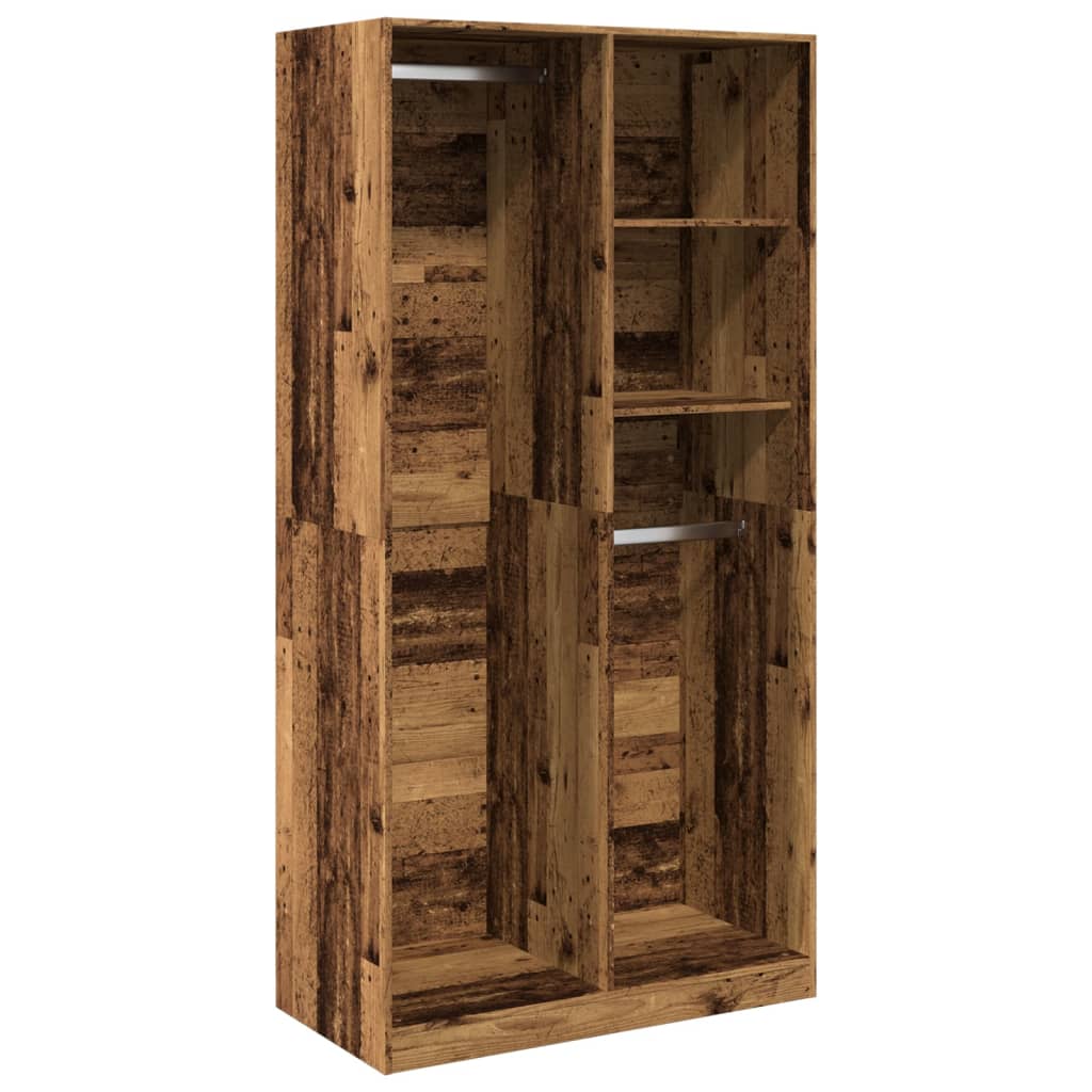Wardrobe with Vintage Wood Look 100 x 50 x 200 cm Engineered Wood