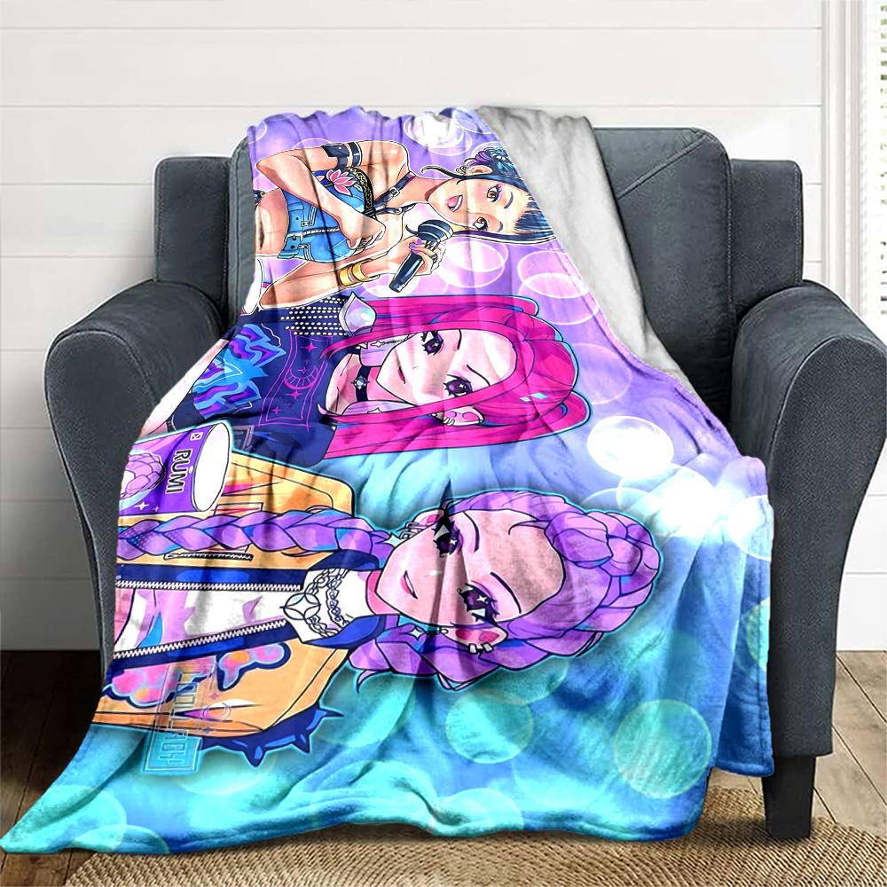 Music Festival Dreams Flannel Blanket Super Soft Warm Cozy Blanket For Sofa Bed Office Travel Allseason Home Decor Gift