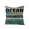 Retro Letter-printed Throw Pillow Covers Polyester Home Sofa Cushion Cover Home Living Room Bedroom Headboard Cushion 60x60cm