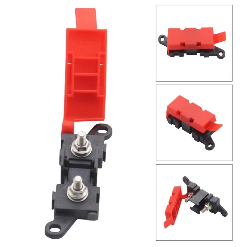 Car Boat Fuses Holder with Cover Bolt-on Fuses Holder 200A Blade Fuses Holder