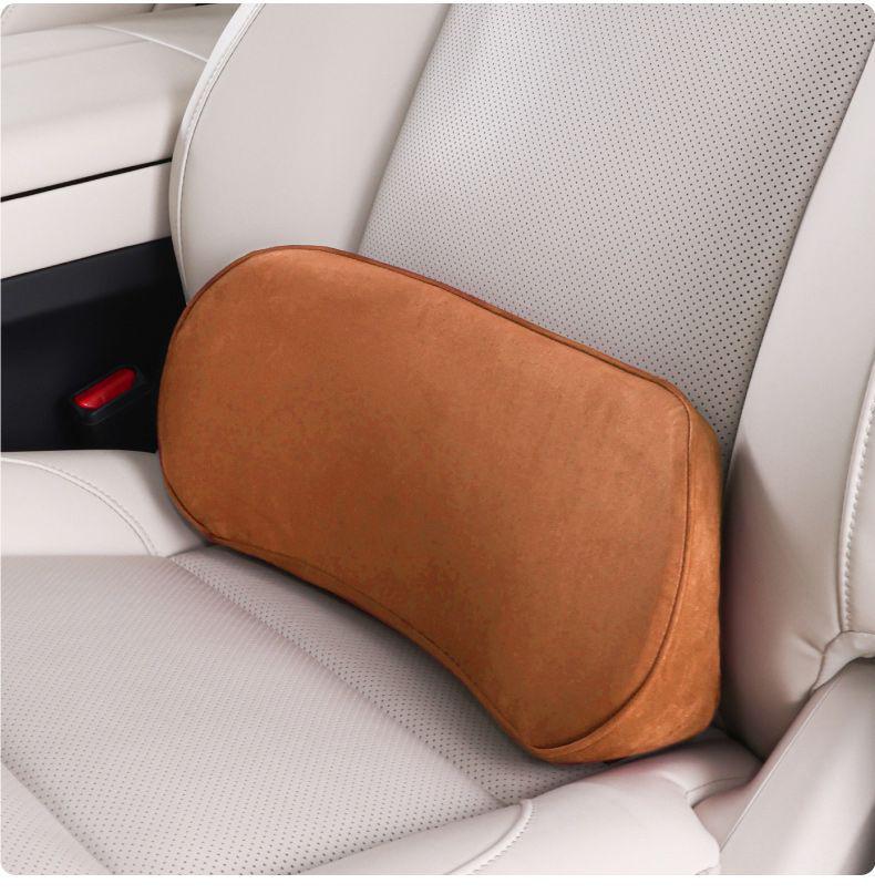 Car Lumbar Support Cushion - Slim Memory Foam Pillow for Coccyx and Waist Protection