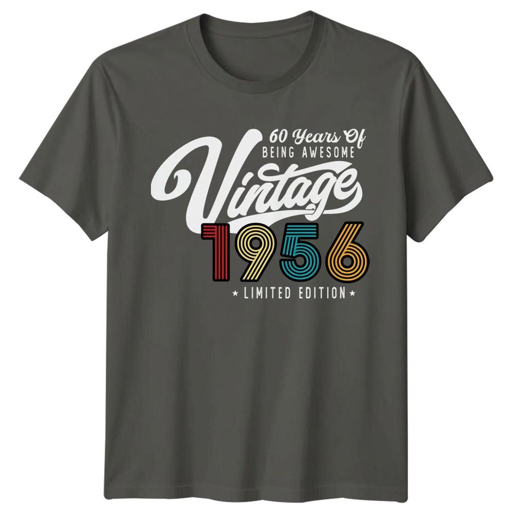 Vintage 1956 Sixty Years Of Being Awesome Birthday Unisexs TShirt