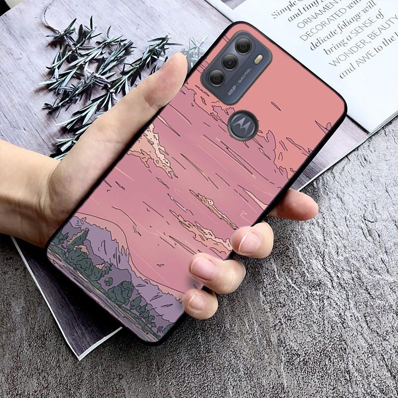 Husă de telefon Anime Scenery Sky Landscape pentru Moto Edge 50 40 Pro Edge 40 30 Ultra Neo Fusion G Power G Stylus G Play E32 E20 E40