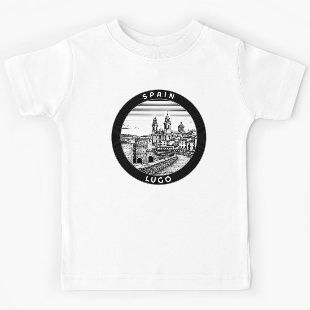 Lugo Spain Linocut Style  Kids T-Shirt 140