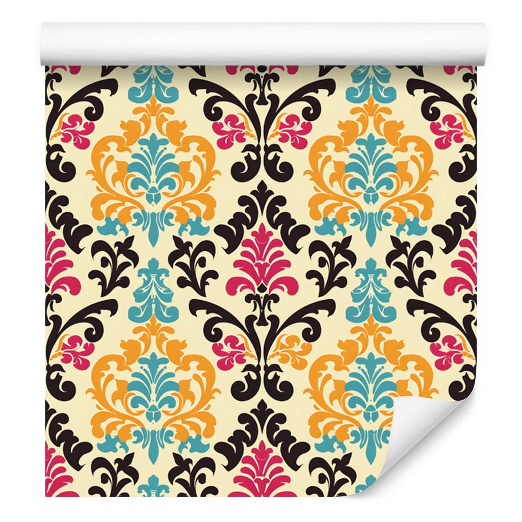 Baroque Damask Wallpaper Cream and Brown for Living Room and Bedroom 50x1000