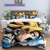 Goku Patterned Pillowcase & Duvet Cover Set Anime Decorative Bedding for Bedroom Daily Use Great Surprise Gift for Fans.-TING