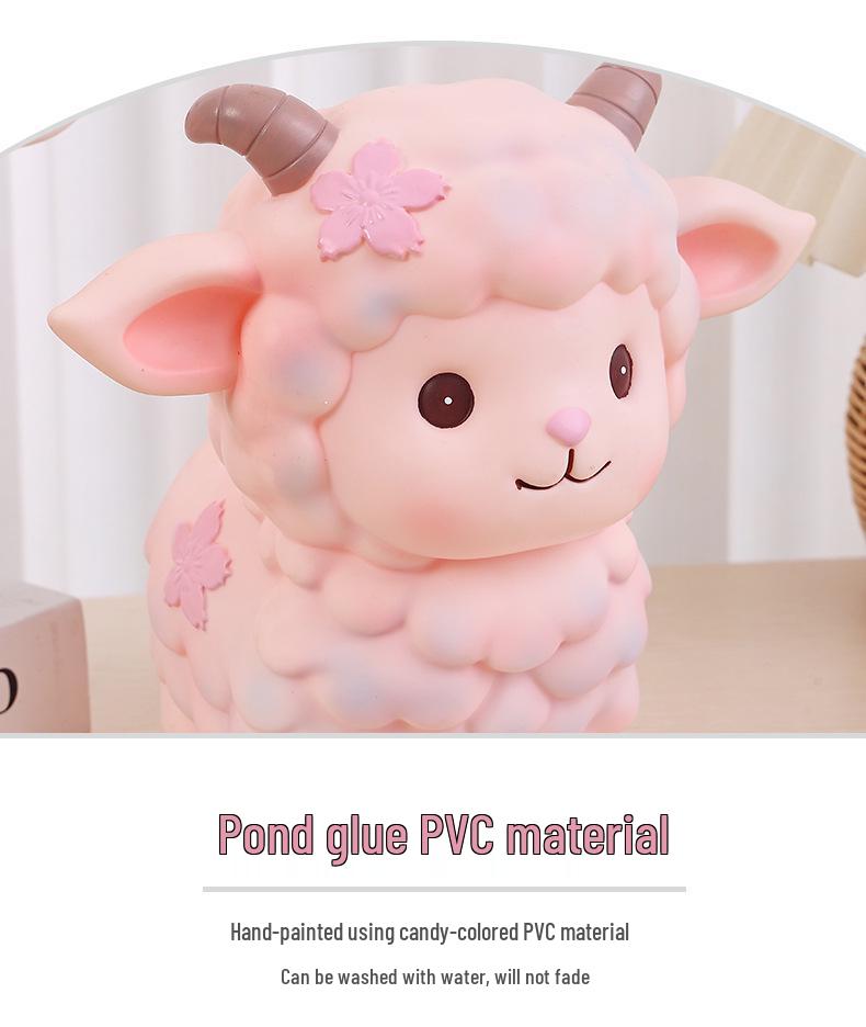 2027 Year of the Sheep Silicone Piggy Bank - Drop-proof Money Box for Kids' Gifts