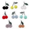 Portable Cherrys Keychain Plush Ball Decoration For Car Keys Bags Creative Gift For Friend Family