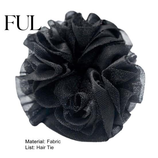 Hair Rope Flower Shape Tie High Elastic Headwear Scrunchy Big Shining Accessories