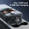 YESIDO Y71 125W Fast Charging USB A + Type C Car Charger with Retractable Cable and iP Adapter