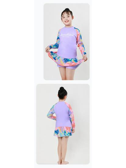 Plus Size Floral Two-Piece Swimsuit: Quick-Dry, UV Protection