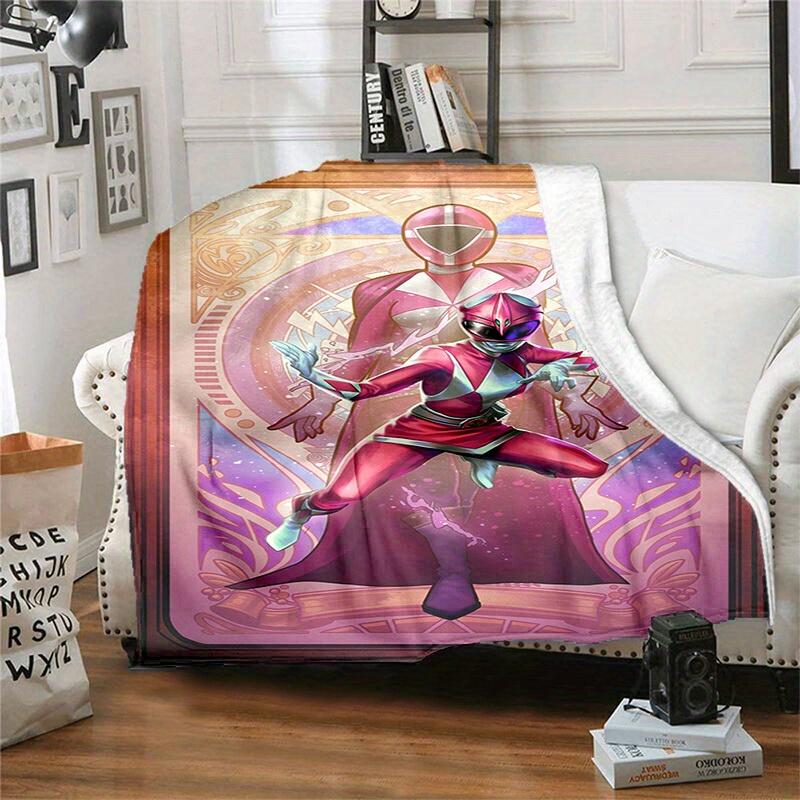 

1pcPower Rangers Pink Ranger Themed Soft Comfortable Blanket - Perfect for Home Decor, All Seasons, and a 100x150cm