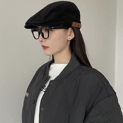 Retro Reverse Forward Hat Women'S Casual Versatile Face Little Beret Artist Sunshade Cap
