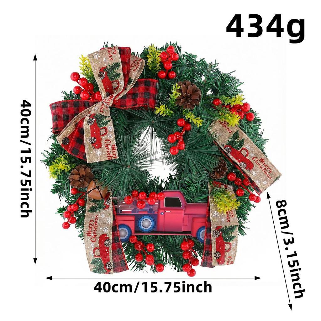 Christmas Truck Bow Door Hanger – Festive Holiday Decoration