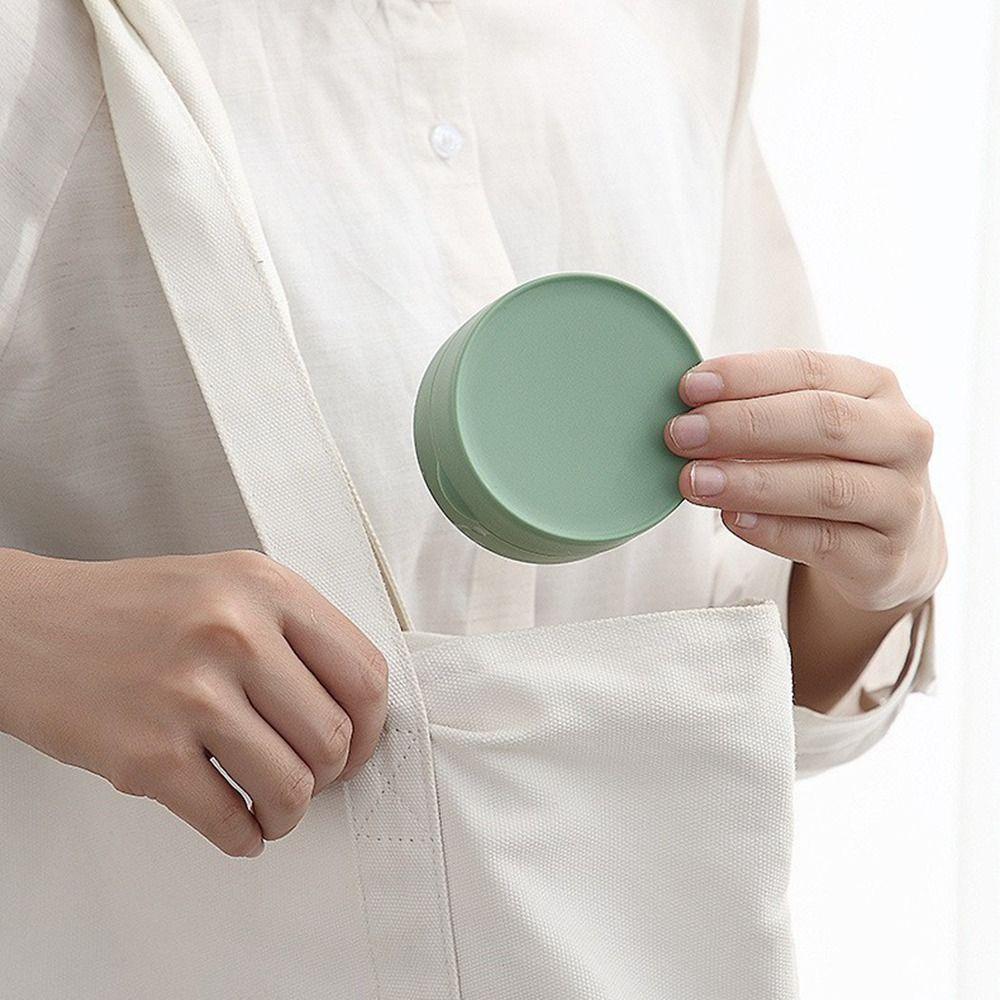 Round Travel Soap Box Creative Bathroom Shower Gadgets Portable Soap Dishes Tray  Household